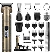 Hatteker Beard Trimmer Kit Professional Hair Clipper Zero Gapped T-Blade Trimmer Electric Razor S...