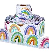 Bulletin Board Borders, ONEDONE Rainbow Classroom Borders for Bulletin Board 66 ft Colorful Borde...