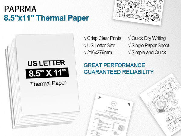 thermal paper 8.5 x 11