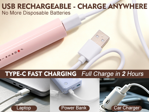 USB RECHARGEABLE - CHARGE ANYWHERE