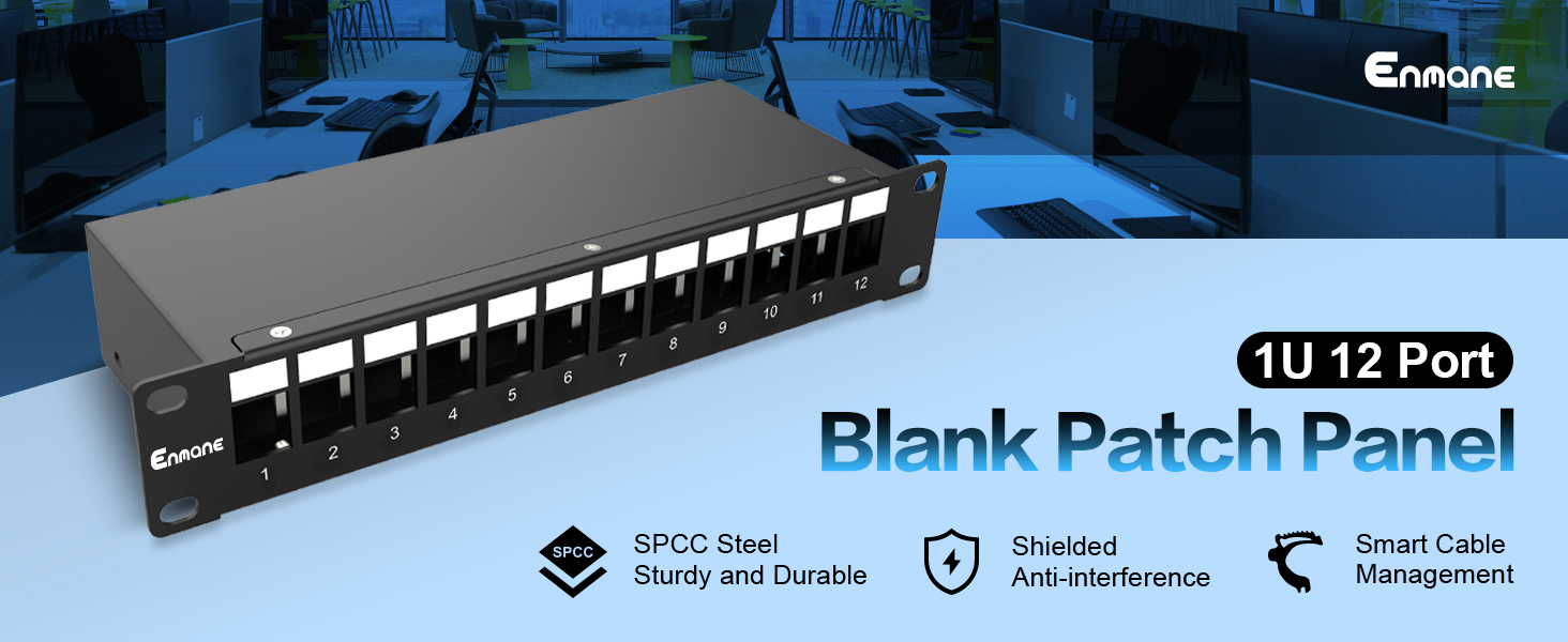 12port blank keystone patch panel
