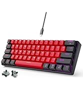 abucow Gaming Keyboard Minimalist Portable Wired Ultra-Compact Mini Imitation 61 Keys RGB Backlit...