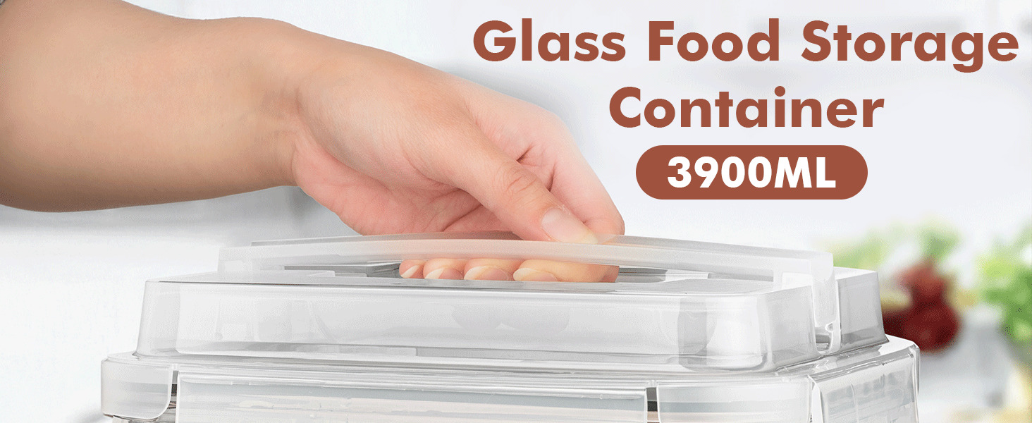+Large Glass Food Storage Containers with Lids+; +Glass Meal Prep Containers with Lids Airtight+