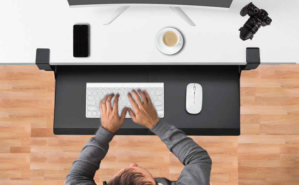 keyboard drawer under desk slide