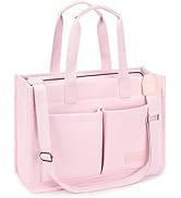 ZORFIN Canvas Tote Bag for Women with Zipper and Compartments Crossbody Work Laptop Bag for Trave...