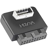 WLGQ USB 3.0 to USB Type-E (Key A) 90 Degree Right Angle Adapter for 19/20 Pin Motherboard Header...