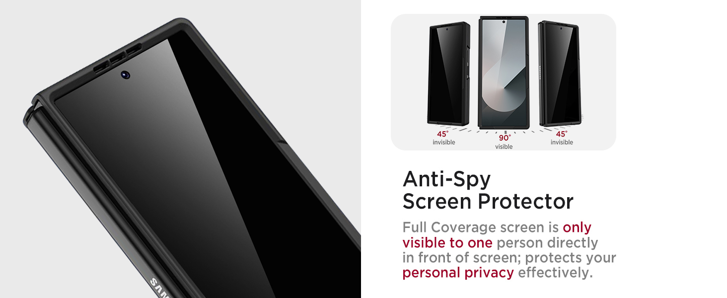 Z Fold 7 case Privacy screen protector