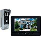 AMOCAM Wired Video Intercom System, 7 Inches Video Doorbell Door Phone System, HD Camera Kits Sup...