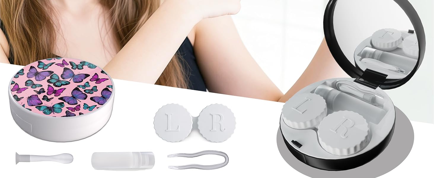 contact lens case, travel contact case, cute contact lens case