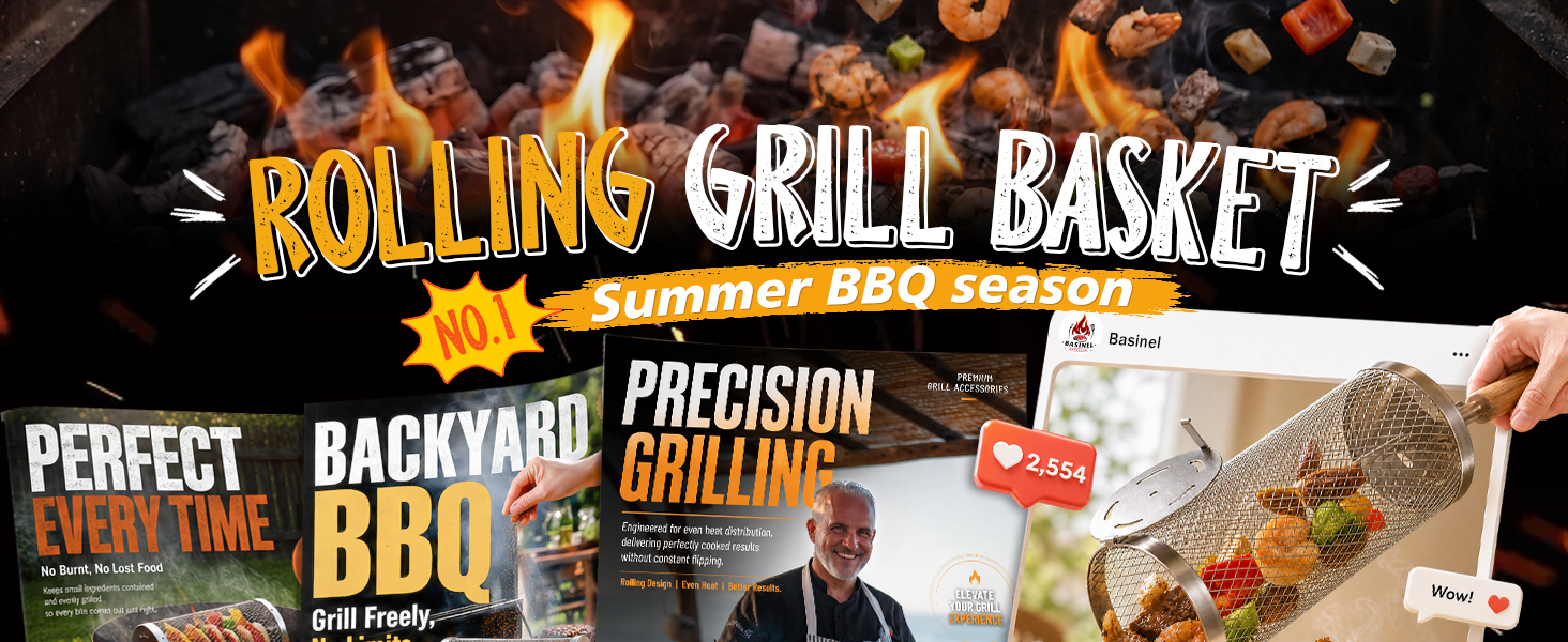 rolling grill basket