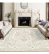 befbee 8x10 Area Rugs for Living Room, Stain Resistant Neutral Washable Rugs for Dining Room, Flo...