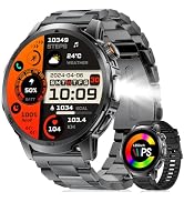 LIMIGE Smartwatch Men 1000mAh 1.85" HD IP68 LED Light Military Sports Watch | Large Touch Screen