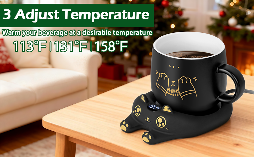 Our cup warmer for desk auto shut off has 4 timing setting 2H/4H/6H/8H