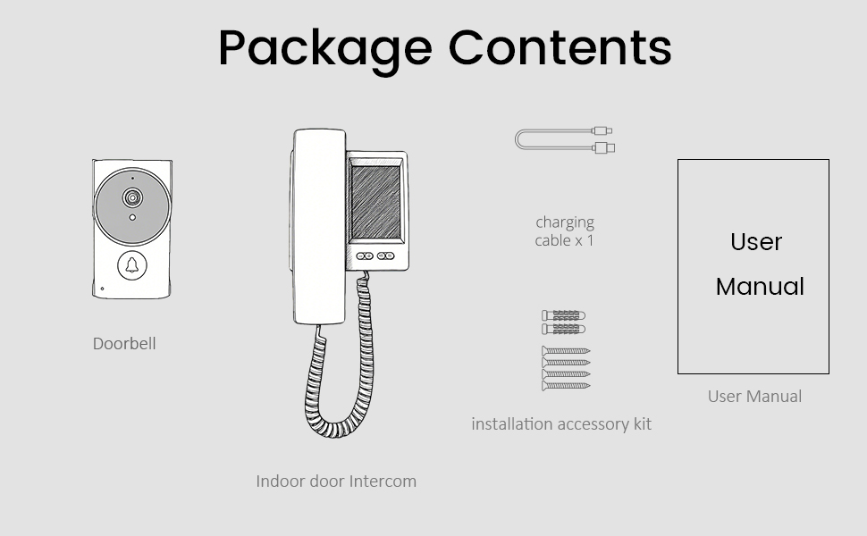 wireless doorbell camera with monitor