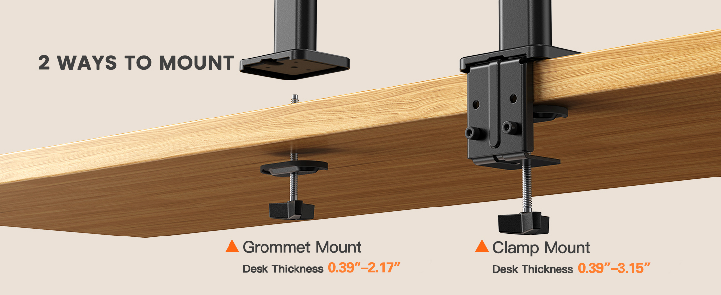 dual monitor stand for desk