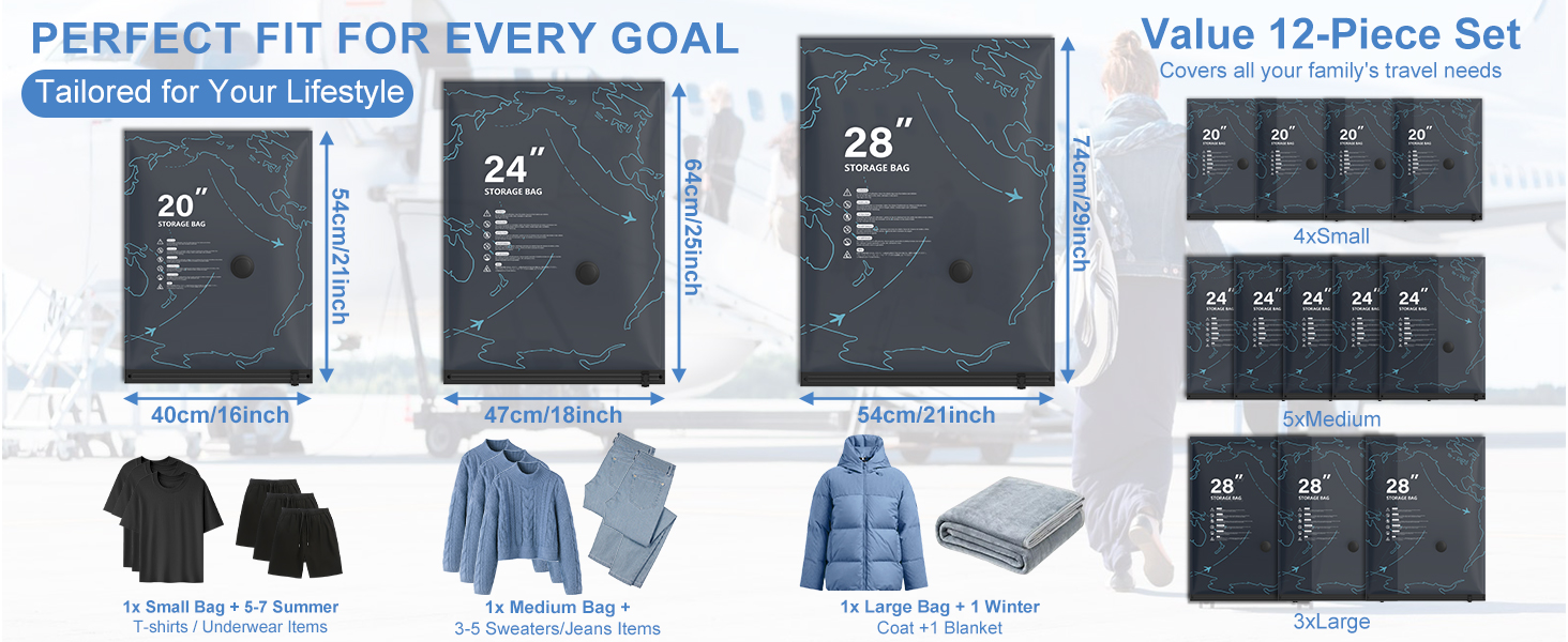 Vacuum Seal Bags for Clothing Travel