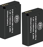 BM Premium 2-Pack of LP-E12 Batteries for Canon EOS-M, EOS M2, EOS M10, EOS M50, EOS M50 Mark II,...