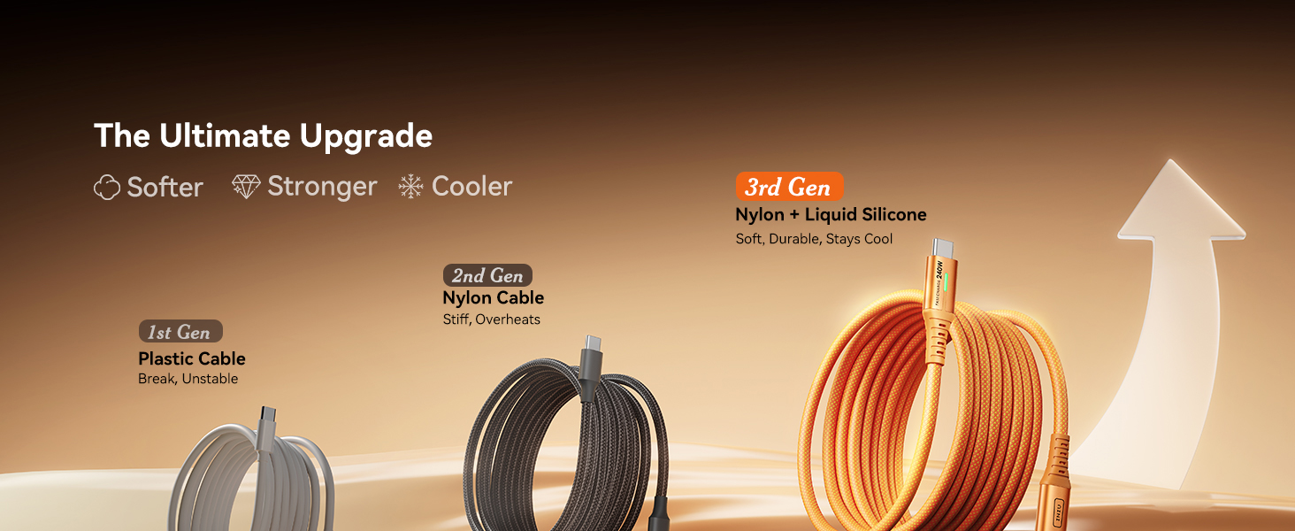 USB C To USB C Cable Softer Stronger Cooler Upgrade