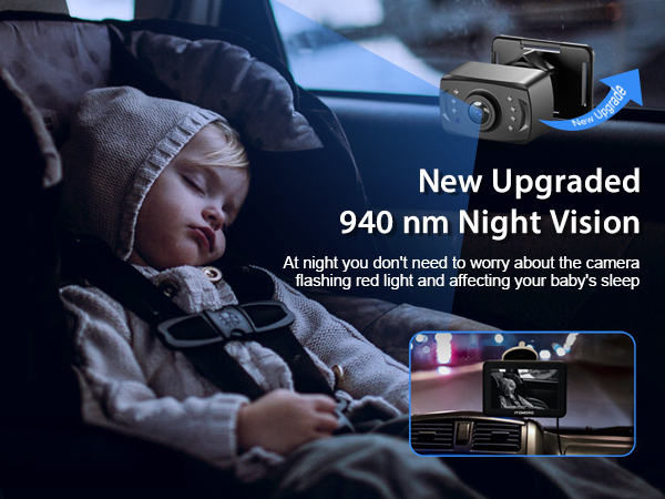 car camera for baby with night vision