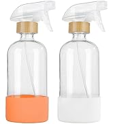 HOMBYS Bamboo Glass Spray Bottle 2 Pack