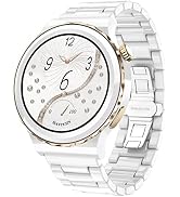 Smart Watches for Women Bluetooth Call Ceramic Strap Heart Rate Sleep Tracker Blood Pressure Spor...