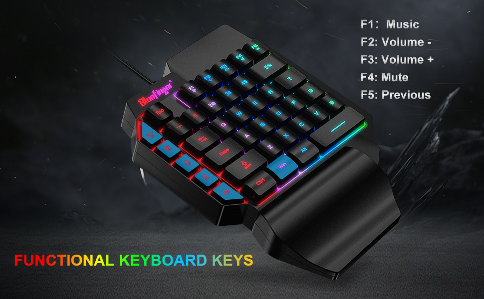 one hand gaming keybard