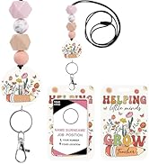 Obookey Teacher Lanyards for ID Badges - Teacher Lanyard with ID Holder, Helping Little Minds Gro...