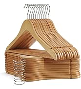 UINICOR Wooden Hangers - 30 Pack - Clothes Hanger for Daily Used,Heavy Duty Wood Hangers with Pre...