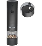 Electric Pepper Grinder USB Rechargeable pepper mill Automatic Salt and Pepper grinder One-handed...