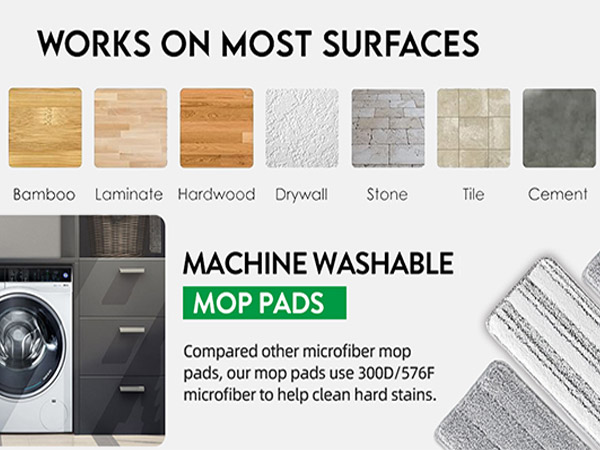 flat replacement mop pads