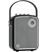 Retro Decorative Bluetooth Speaker Portable Wireless Big Powerful Deep Bass Loud Sound Vintage De...