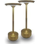 Mollislux Cordless Rechargeable LED Table Lamp, 11.5 inches Modern Portable Desk Lamps 3 Colors A...