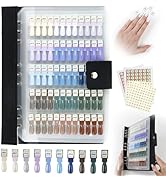 ANGNYA 120 Colors Magnetic Swatch Book, Upgrade PU Leather Nail Color Display Book Organizer with...