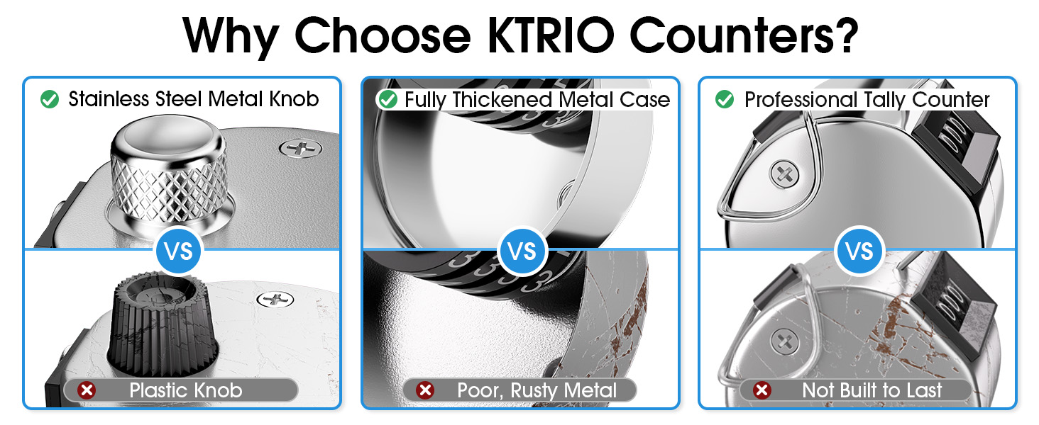 KTRIO Metal Handheld Tally Counter