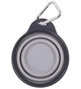 Dexas Pets Collapsible Travel Cup, Small/1 Cup Capacity, Light Gray