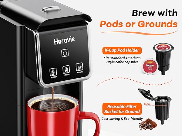 Brew with Pods or Grounds