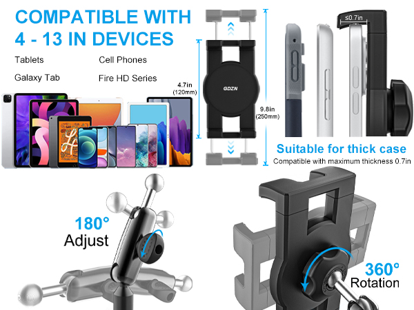 cup holder tablet mount for car