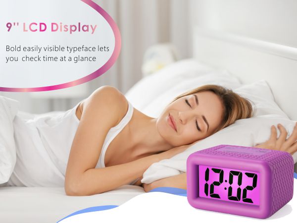 purple alarm clock