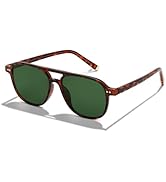 FEISEDY Vintage Square 70s Aviator Sunglasses Women Men Classic Trendy Acetate Frame UV400 Sun Gl...