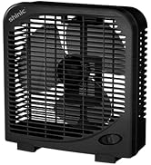 shinic 10" Tabletop Box Fan for Bedroom, 2 Speeds, Quiet Table Fan with Strong Airflow, Energy Ef...