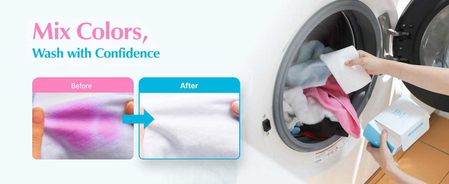 Easy laundry color catcher sheets wash with confidence