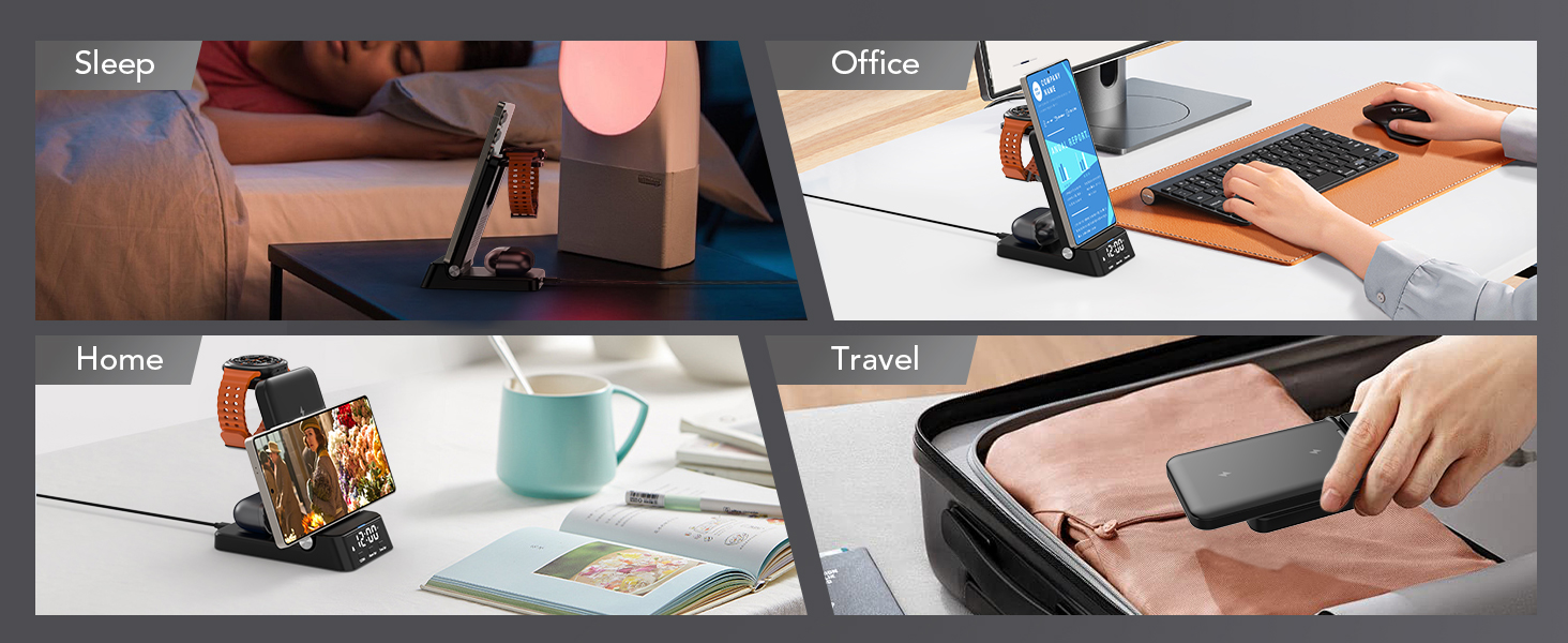 Wireless Charging Station Compatible for Samsung 