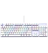 FOXXRAY HKM-88 Full-Size Mechanical Gaming Keyboard, Customizable Keys with Macro Support, RGB Ba...