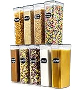 Airtight Food Storage Containers Set of 9 - Wildone BPA Free Cereal &amp; Dry Food Storage Containers...