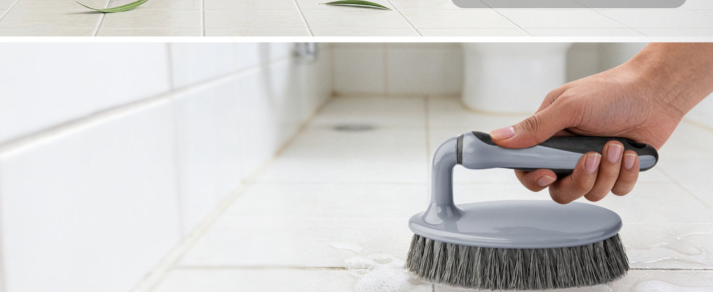MR.SIGA Heavy Duty Scrub Brush with Comfortable Grip