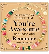AGOT Friendship Bracelet Gifts for Women: Colorful Gold Bracelets with Positive Affirmations - Ge...