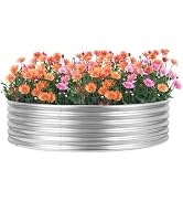 Galvanized Raised Garden Bed Round 4×4×1FT,Galvanized Garden Bed Round,Galvanized Raised Garden B...