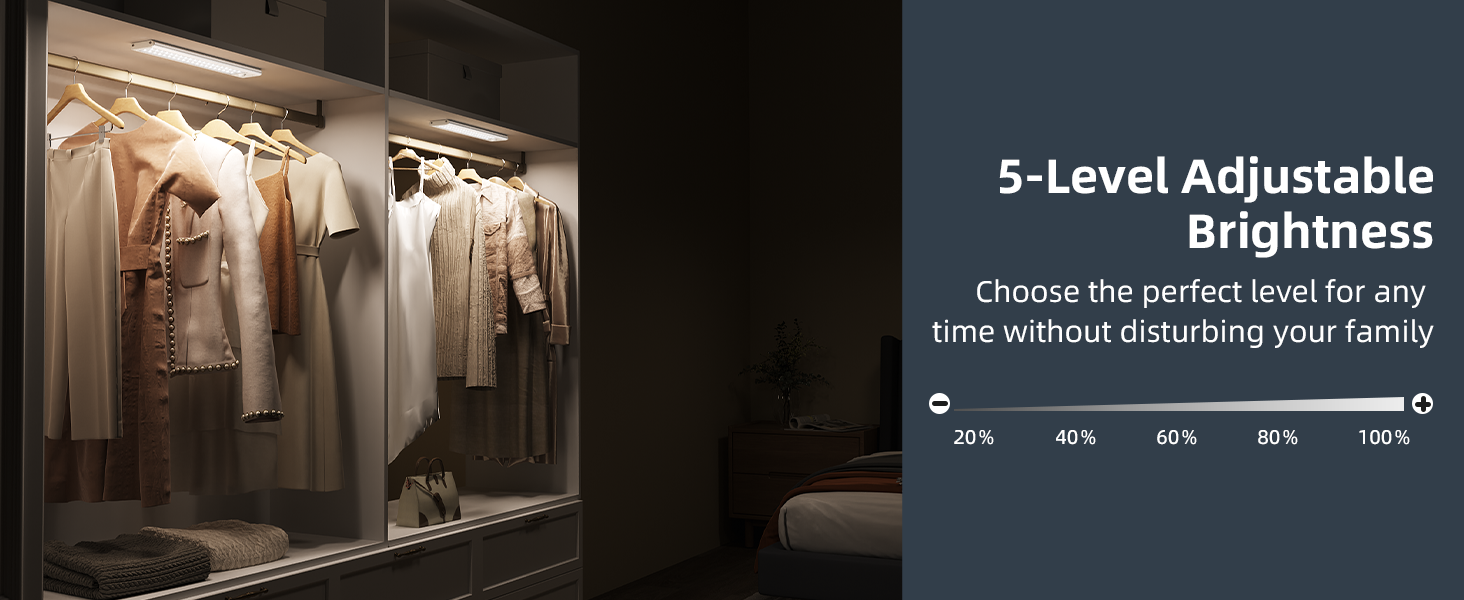 Dimmable closet lights