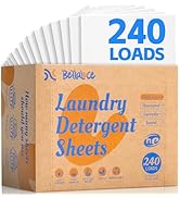 BellaLuce Laundry Detergent Sheets - Laundry Sheets, 240 Loads, Eco-Friendly, Plastic-Free, Fresh...