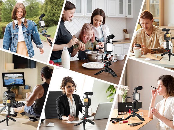 Vlogging Kit for iPhone, Android (with Tripod)
